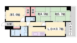 ライオンズマンション姫路西今宿【607号室】の間取り