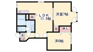 ピュールロジュマン【1階】の間取り
