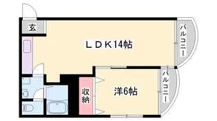 アートハイツ南今宿【2-C号室】の間取り