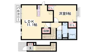 エイトヴィレッジ【2階】の間取り