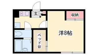NAGAIコーポ【204号室】の間取り