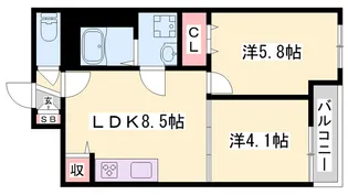 Habitasion京口【2階】の間取り