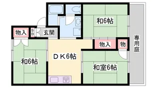 ファミールみやび【B103号室】の間取り