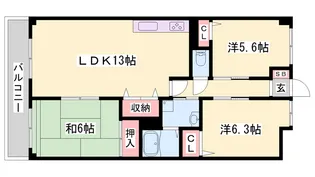レジデンスドゥミルドゥ【405号室】の間取り