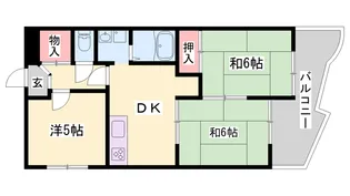 ロイヤルコーポ宝殿【501号室】の間取り