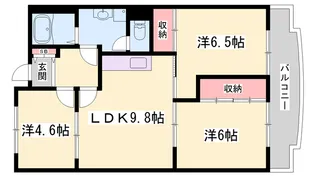 リッチウォーク佃町【6階】の間取り