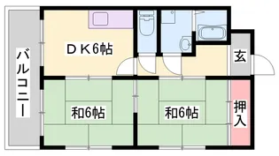 サンマリン大河内【202号室】の間取り