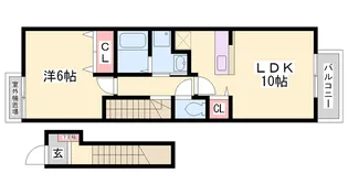 アライブカーサⅠ【2階】の間取り
