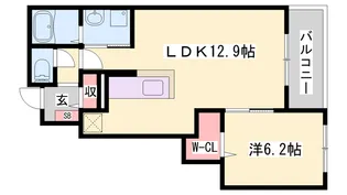 エレガンテ ヴィラⅠ【102号室】の間取り