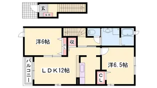 シンヴィオシスC【2階】の間取り