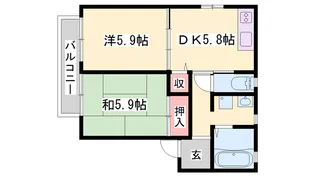 アン・ベル Ⅱ【0101号室】の間取り