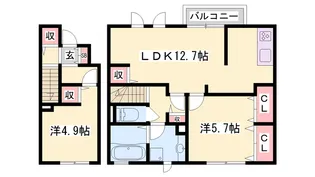 ハートランド【201号室】の間取り