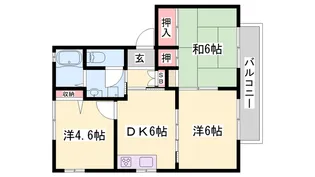 パークアヴェニュー B棟【2階】の間取り