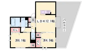 HIGHLAND【1階】の間取り