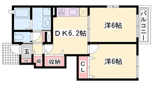 フランデーアA【1階】の間取り