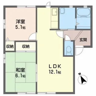 構壱番館B・C【C202号室】の間取り