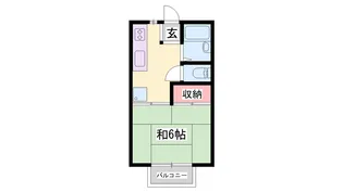 河原サンハイツ C棟【109号室】の間取り
