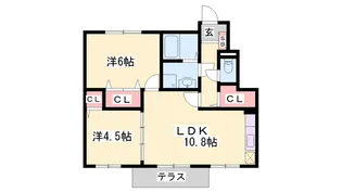 リバーサイドヴィラ東館【1階】の間取り