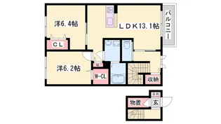 リジェール【0202号室】の間取り