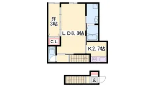ボヌール妻鹿【2階】の間取り