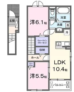 グランドールⅡ【2階】の間取り