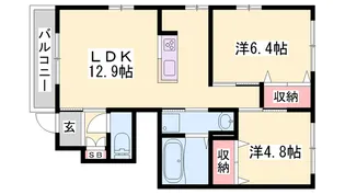 チェリーヒルズ【1階】の間取り