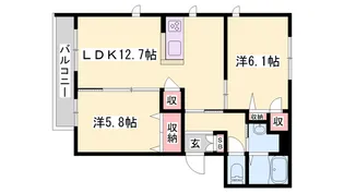 エフ・メゾン【1階】の間取り