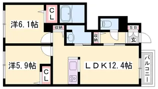 ラ シエンヌ【1階】の間取り