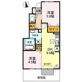 サニーDハウス芝町【1階】の間取り