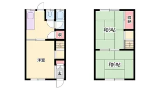 鶴乃苑【B-16号室】の間取り