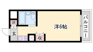 スカイコート姫路【2階】の間取り