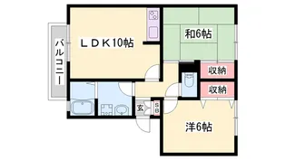フリーデンⅢ棟【202号室】の間取り
