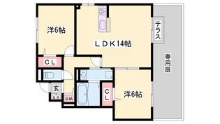 メルシー阿保【1階】の間取り