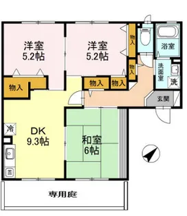 セレーノミナミ【1階】の間取り