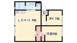 ハイツ天川(借上)【101号室】の間取り