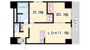 MISTRAL北条口Ⅱ【701号室】の間取り