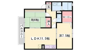 ビューハイツ西蒲田【1階】の間取り