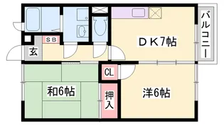 シャロム【204号室】の間取り