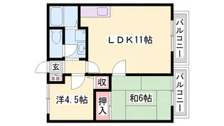 コージィコート西【206号室】の間取り