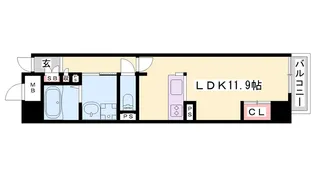 キャッスルコート龍野町Ⅱ【4階】の間取り