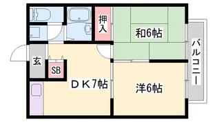 エステートピア宮ノ下Ⅱ番館【2階】の間取り
