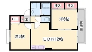 セジュール大津茂【1階】の間取り