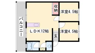 マンションリバーサイド【204号室】の間取り