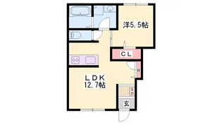 メイプルハイムA棟【101号室】の間取り