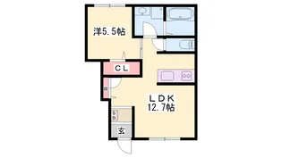 メイプルハイムA棟【102号室】の間取り