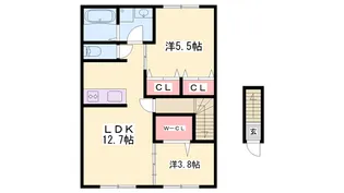 メイプルハイムA棟【201号室】の間取り