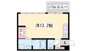 ラ・ベリーザ南今宿【404号室】の間取り