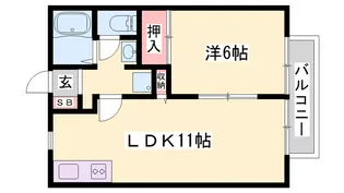 リヴェール山吹【202号室】の間取り