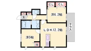 MAST COURT加古川南【E105号室】の間取り