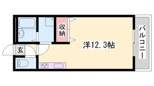 グリーンコート野里【1階】の間取り
